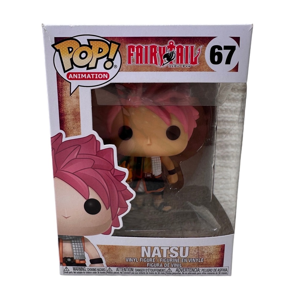 Funko Pop Fairy Tail Natsu 67 Vinyl Figure Anime Collectible Toy‎ Pink Hair New